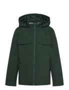 Hooded Water-Repellent Parka Parka Takki Green Mango