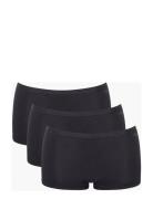 Sloggi Go Daily Cotton Short 3P Alushousut Brief Tangat Black Sloggi