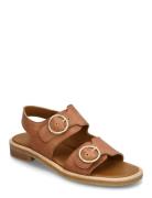 Sandals - Flat - Open Toe - Op Matalapohjaiset Sandaalit Brown ANGULUS