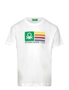 T-Shirt Tops T-shirts Short-sleeved White United Colors Of Benetton