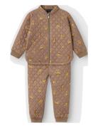 Nmmmoon Quilted Set Aop Fo Outerwear Thermo Outerwear Thermo Sets Brow...