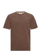 Akkikki Frotte Tee Tops T-shirts Short-sleeved Brown Anerkjendt