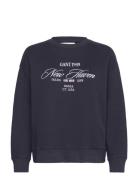 Graphic C-Neck Sweat Tops Sweat-shirts & Hoodies Sweat-shirts Navy GAN...