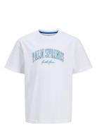 Jjdetroit Tee Ss Crew Neck Jnr Tops T-shirts Short-sleeved White Jack ...