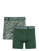 Cotton Stretch Boxer 2P Bokserit Green Björn Borg