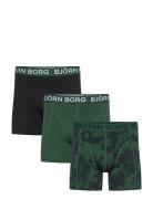 Cotton Stretch Boxer 3P Bokserit Green Björn Borg