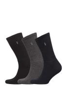 Crew Sock 3-Pack Underwear Socks Regular Socks Black Polo Ralph Lauren