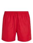 Medium Drawstring Tape Uimashortsit Red Tommy Hilfiger