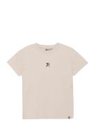 T-Shirt Structure Backprint Tops T-shirts Short-sleeved Beige Daily 7