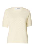 Slfhelen 2/4 Knit O-Neck Tops Knitwear Jumpers Cream Selected Femme