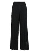 Vilumena Hw Wide Pants Bottoms Trousers Wide Leg Black Vila