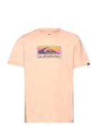 Ev Gradient Box Ss Yth Tops T-shirts Short-sleeved Orange Quiksilver