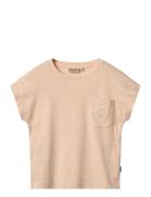 T-Shirt S/S Signe Tops T-shirts Short-sleeved Beige Wheat