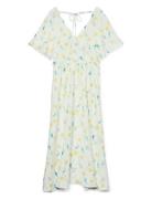 Vmflora Olga Ss 7/8 Dress Wvn Ga Polvipituinen Mekko Multi/patterned V...