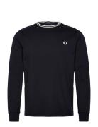 Ls Twin Tipped T-Shirt Tops T-shirts Long-sleeved Navy Fred Perry