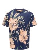 Onsklop Reg Ss Floral Tee Tops T-shirts Short-sleeved Navy ONLY & SONS