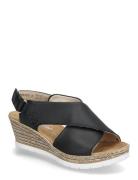 61975-00 Korolliset Sandaalit Espadrillot Black Rieker