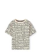Knit T-Shirt Tops T-shirts Short-sleeved Cream Boboli