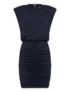 Slinky Ruched Mini Dress Lyhyt Mekko Navy ROTATE Birger Christensen