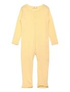 Pointelle Heart Full Body Pitkähihainen Body Yellow Copenhagen Colors