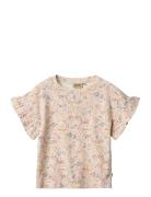 T-Shirt S/S Ally Tops T-shirts Short-sleeved Beige Wheat