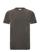 Ss Tee Terry Tops T-shirts Short-sleeved Khaki Green Lindbergh