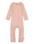 Jumpsuit L/S Modal Striped Jumpsuit Haalari Pink Petit Piao