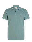 Tipping Polo Tops Polos Short-sleeved Blue Calvin Klein Jeans