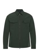 Zip Through Overshirt Tops Overshirts Green Fred Perry