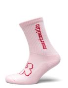 Puikea Unikko Logo Lingerie Socks Regular Socks Pink Marimekko