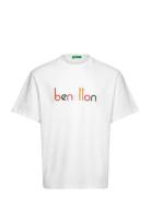 T-Shirt Tops T-shirts Short-sleeved White United Colors Of Benetton