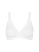 Sloggi Basic+ Soft Bra Lingerie Bras & Tops Soft Bras Bralette White S...