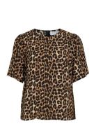 Viliopana Lio O-Neck 2/4 Top/Pr Tops Blouses Short-sleeved Multi/patte...