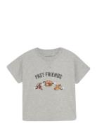 T-Shirt Ss Tops T-shirts Short-sleeved Grey Minymo