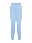 Sc-Daniela Bottoms Trousers Straight Leg Blue Soyaconcept