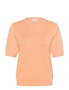 Kalizza O-Neck Pullover Tops Knitwear Jumpers Orange Kaffe