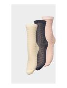 Mina Glitter Sock 3 Pack Lingerie Socks Regular Socks Pink Becksönderg...