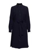 Fit-And-Flare Shirtdress Polvipituinen Mekko Blue Lauren Ralph Lauren