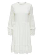 Onlnaja L/S Baloon Dress Cs Jrs Polvipituinen Mekko White ONLY