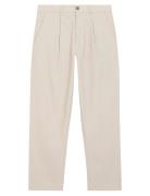 Linen Lyocell Stretch Tapered Bottoms Trousers Formal Cream Calvin Kle...