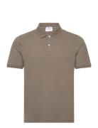 Polo Tee S/S Tops Polos Short-sleeved Beige Lindbergh