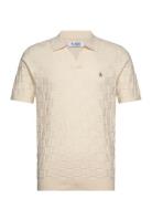 Cttn Jqrd Swtr Polo Tops Polos Short-sleeved Beige Original Penguin