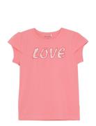 T-Shirt Ss Tops T-shirts Short-sleeved Pink Minymo