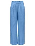 Onltokyo Hw Linen Blend Pant Pnt Noos Bottoms Trousers Wide Leg Blue O...