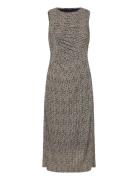 Shannon Ruched Midi Dress Polvipituinen Mekko Brown French Connection
