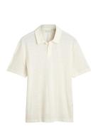 Linen Ss Polo Tops Polos Short-sleeved Cream GANT