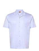 Mmgmarco Cuban Ss Shirt Tops Shirts Short-sleeved Blue Mos Mosh Galler...