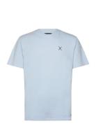 Cross Logo Organic Tee Tops T-shirts Short-sleeved Blue Clean Cut Cope...