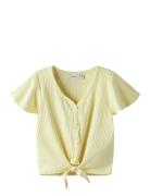 Nmffsand Ss Short Top Tops T-shirts Short-sleeved Yellow Name It
