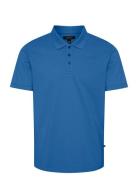 Mapoleo Melange Tops Polos Short-sleeved Blue Matinique